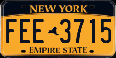 NY license plate FEE3715