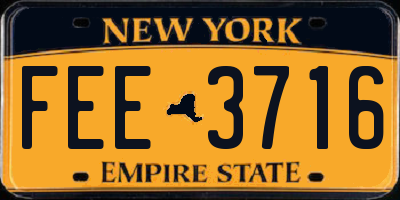 NY license plate FEE3716