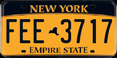 NY license plate FEE3717