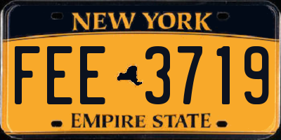 NY license plate FEE3719