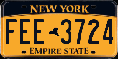 NY license plate FEE3724