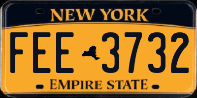 NY license plate FEE3732