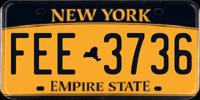 NY license plate FEE3736