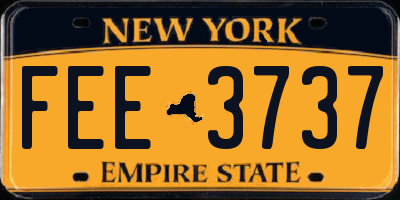 NY license plate FEE3737