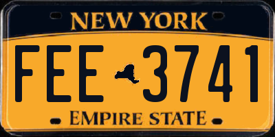 NY license plate FEE3741