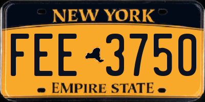 NY license plate FEE3750