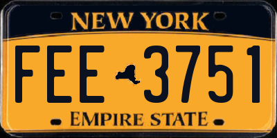NY license plate FEE3751