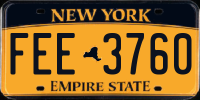 NY license plate FEE3760