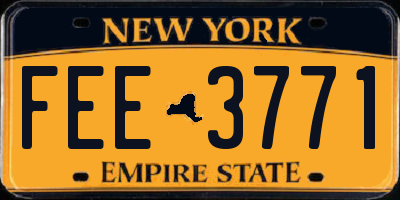 NY license plate FEE3771