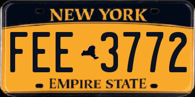 NY license plate FEE3772