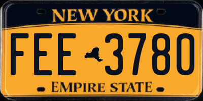 NY license plate FEE3780