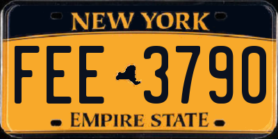 NY license plate FEE3790