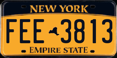 NY license plate FEE3813
