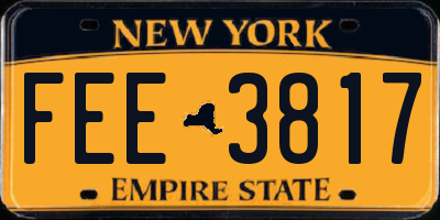NY license plate FEE3817