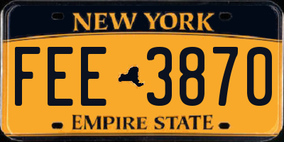 NY license plate FEE3870