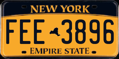 NY license plate FEE3896
