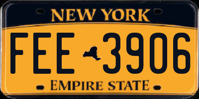 NY license plate FEE3906