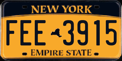 NY license plate FEE3915