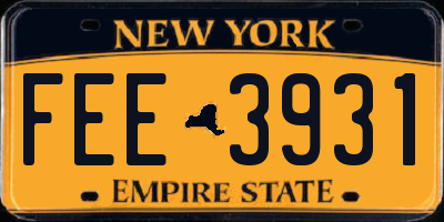 NY license plate FEE3931