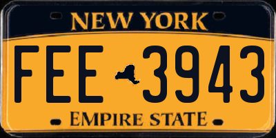 NY license plate FEE3943