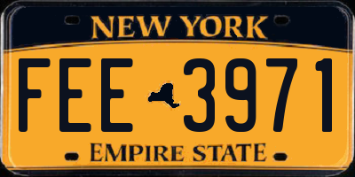 NY license plate FEE3971