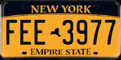 NY license plate FEE3977