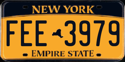 NY license plate FEE3979