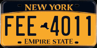 NY license plate FEE4011
