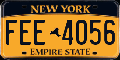 NY license plate FEE4056