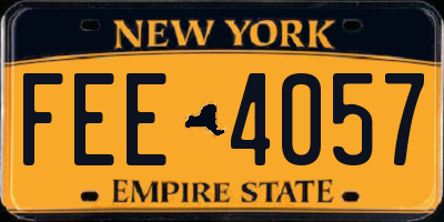 NY license plate FEE4057