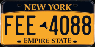 NY license plate FEE4088
