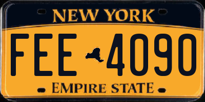 NY license plate FEE4090