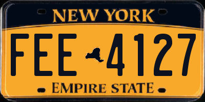 NY license plate FEE4127