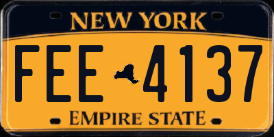NY license plate FEE4137