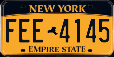 NY license plate FEE4145