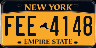 NY license plate FEE4148