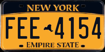 NY license plate FEE4154