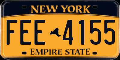 NY license plate FEE4155