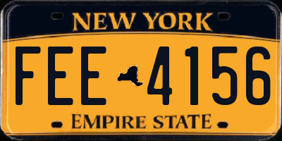 NY license plate FEE4156