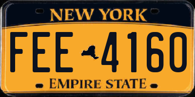 NY license plate FEE4160