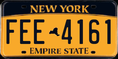 NY license plate FEE4161