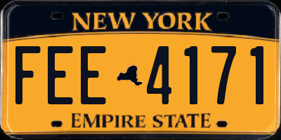 NY license plate FEE4171