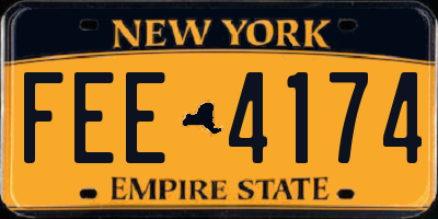NY license plate FEE4174