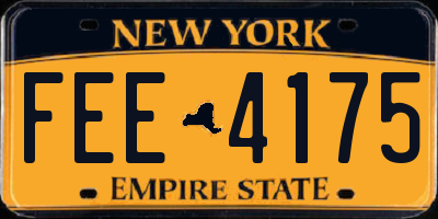 NY license plate FEE4175