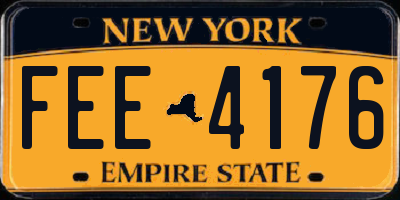 NY license plate FEE4176