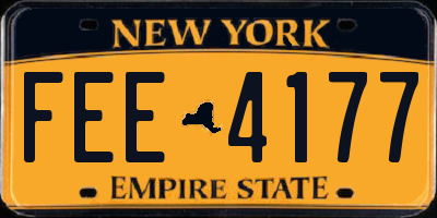 NY license plate FEE4177