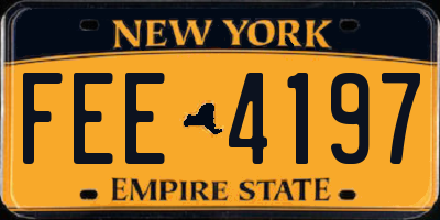 NY license plate FEE4197