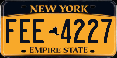 NY license plate FEE4227