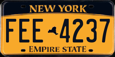 NY license plate FEE4237