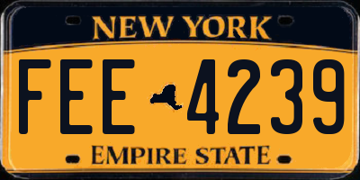 NY license plate FEE4239